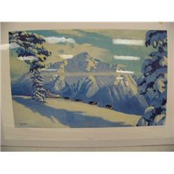 CHOICE on 5 signed and numbered Fred Machetanz prints: "Glory of the Trail", 524 of 950, 19" x 31" (