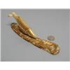 Image 1 : Whale carved from fossilized bone mounted on fossilized bone- base is 8-1/4" and whale is 5"