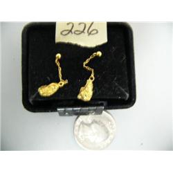 Gold nugget earrings