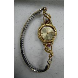 10 K gold nugget with ruby lady's Seiko watch (113)