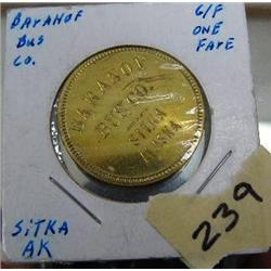 Baranof Bus Co. from Sitka, Alaska Good For One Fare (3)