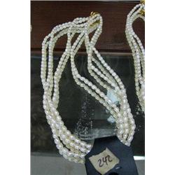 CHOICE on 3 mutli-strand genuine pearl necklaces