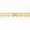 Image 4 : Estate 14K Yellow Gold Smooth Polished "X" Diamond Link Line Stackable Bracelet