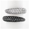 Image 1 : Estate 18k Gold 1.80 ctw Fancy Black & F VS2 Diamond Bypass Snake Wrap Band Ring