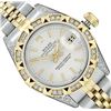 Image 1 : Rolex Ladies Sapphire Quickset 2Tone 18K Diamond Datejust With Rolex Box