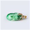 Image 3 : Chinese Carved Jadeite Toggle Mounted in 18K Yellow Gold