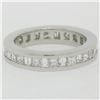 Image 2 : Platinum 1.45 ctw Channel Set Princess and Baguette Diamond Eternity Band Ring