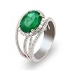 Image 3 : 3.46 ctw Emerald and 0.83 ctw Diamond Platinum Ring