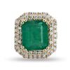 Image 2 : 8.77 ctw Emerald and 1.29 ctw Diamond 18K Yellow Gold Ring (GIA CERTIFIED)