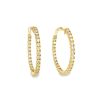 Image 1 : 1.80 ctw Diamond Hoop Earrings - 14KT Yellow Gold