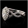 Image 2 : 0.53 ctw CENTER SI2 CLARITY Diamond 18K White Gold Ring (0.94 ctw Diamonds)