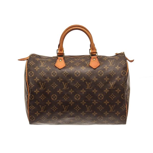 Louis Vuitton Brown Monogram Speedy 35 Satchel Bag