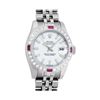 Image 1 : Rolex Ladies New Style Sapphire Quickset White Index White Gold Ruby Diamond Bez