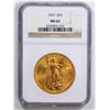 Image 1 : 1927 $20 Double Eagle Gold Coin NGC MS63