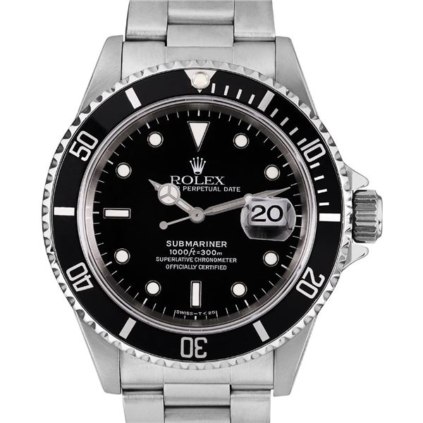 Rolex Mens Stainless Steel Submariner 40MM With Rolex Box