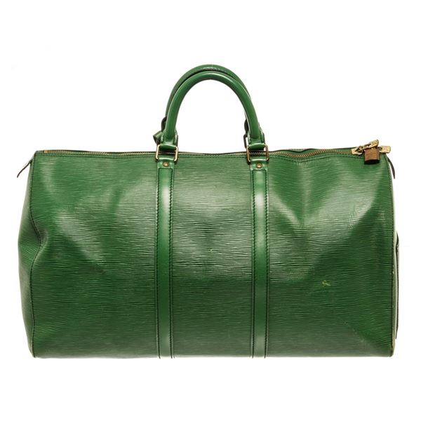 Louis Vuitton Green Epi Leather Keepall 50