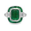 Image 1 : 5.00 ctw Emerald and 1.06 ctw Diamond Ring - 14KT White Gold