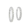 Image 1 : 6.30 ctw Diamond Hoop Earrings - 14KT White Gold