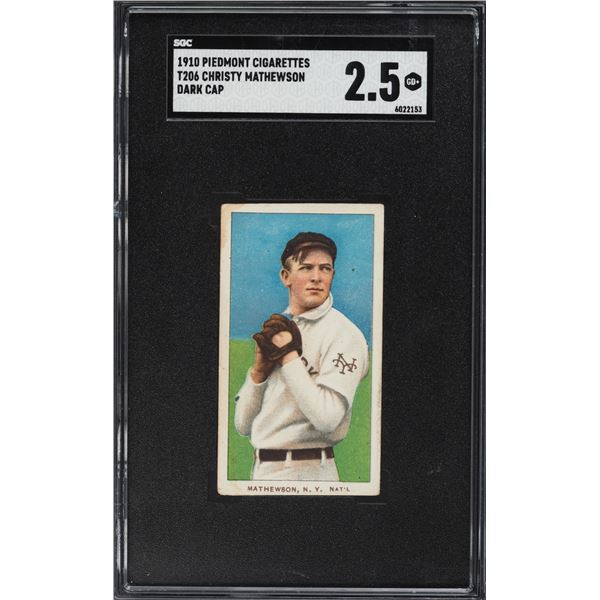 1909-11 T206 #307 Christy Mathewson (Dark Cap) (SGC 2.5)