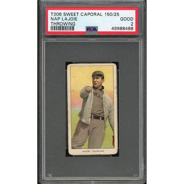 1909-11 T206 #271 Napolean Lajoie (Throwing) (PSA 2)