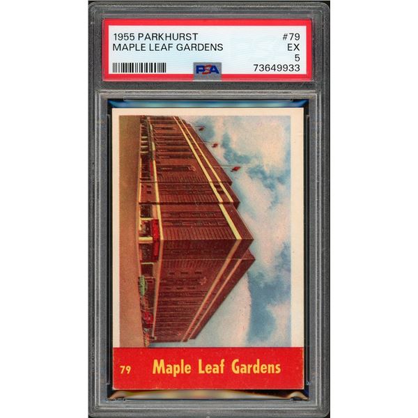 1955-56 Parkhurst #79 Maple Leaf Gardens (PSA 5)