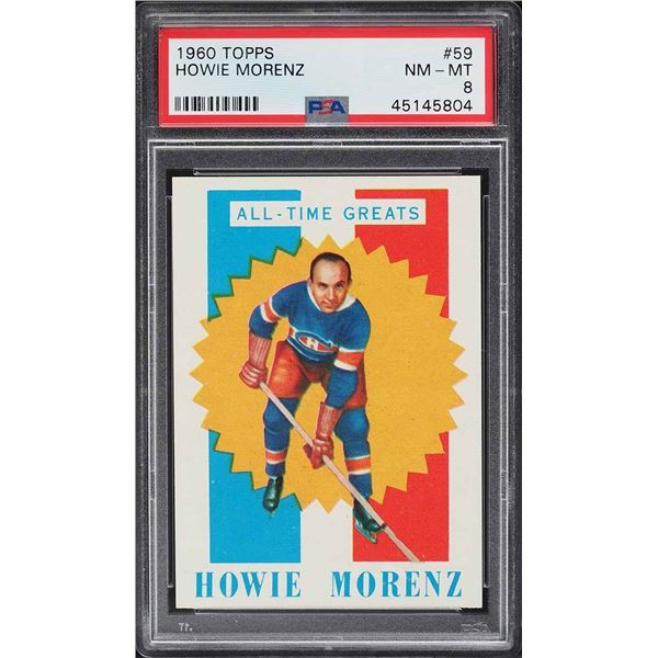 1960-61 Topps #59 Howie Morenz ATG (PSA 8)