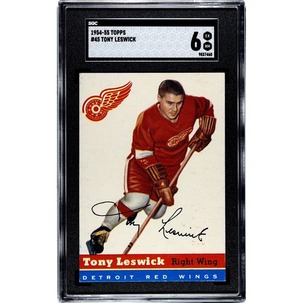 1954-55 Topps #45 Tony Leswick (SGC 6)
