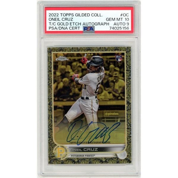 2022 Topps Gilded Collection - O'Neil Cruz Rookie gold etch autograph #38/99 - PSA 10(auto 9)