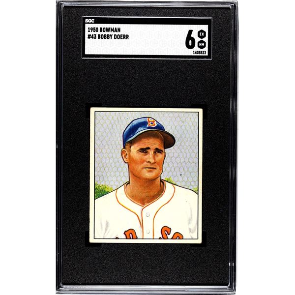 1950 Bowman #43 Bobby Doerr (SGC 6)