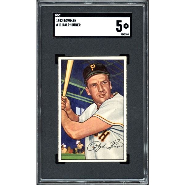 1952 Bowman #11 Ralph Kiner (SGC 5)