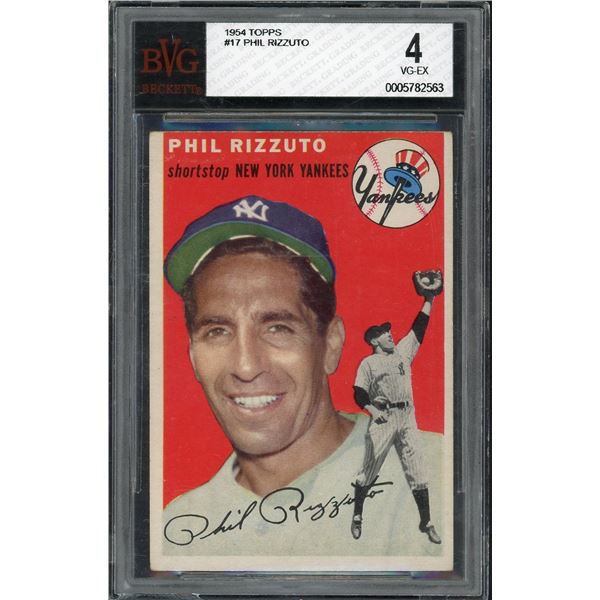 1954 Topps #17 Phil Rizzuto - BVG 4