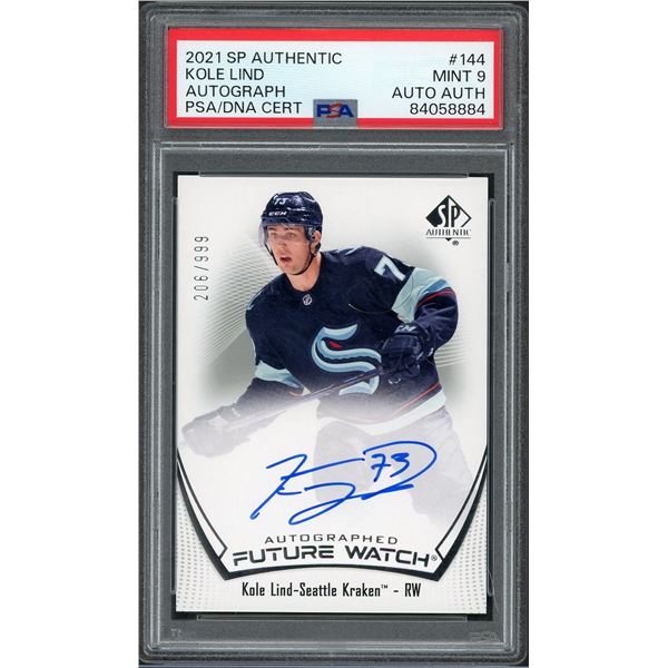 2021 SP Authentic Kole Lind Future Watch Auto - PSA 9
