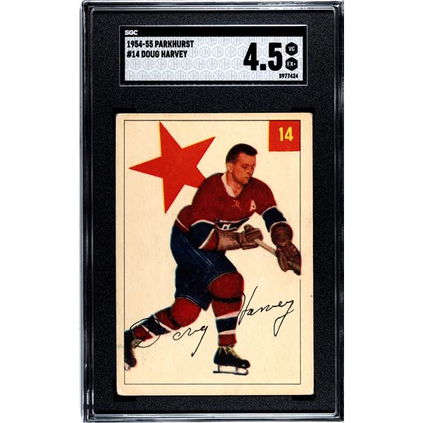 1954-55 Parkhurst #14 Doug Harvey (SGC 4.5)