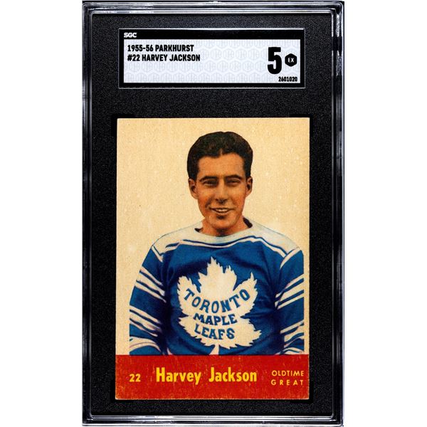 1955-56 Parkhurst #22 Harvey Jackson OTG (SGC 5)