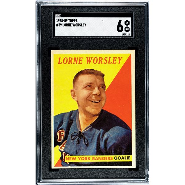 1958-59 Topps #39 Gump Worsley (SGC 6)