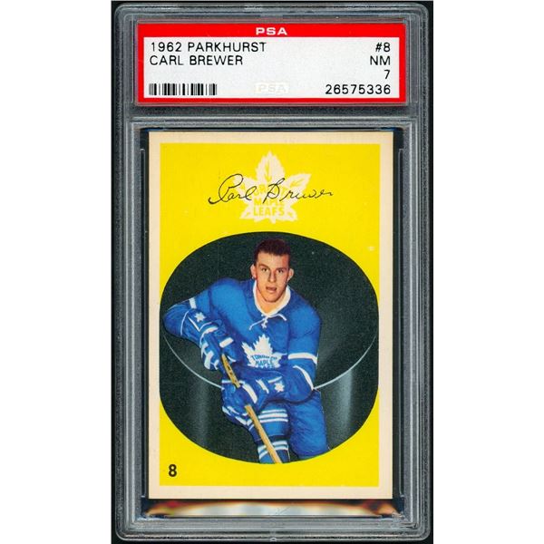 1962-63 Parkhurst #8 Carl Brewer (PSA 7)