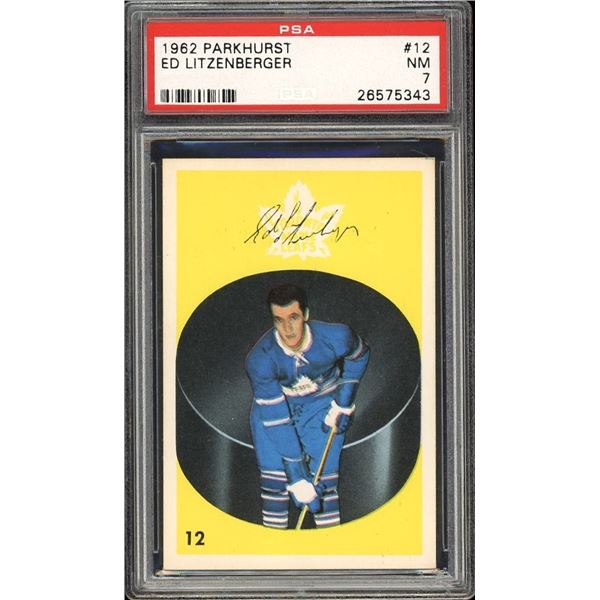 1962-63 Parkhurst #12 Ed Litzenberger (PSA 7)