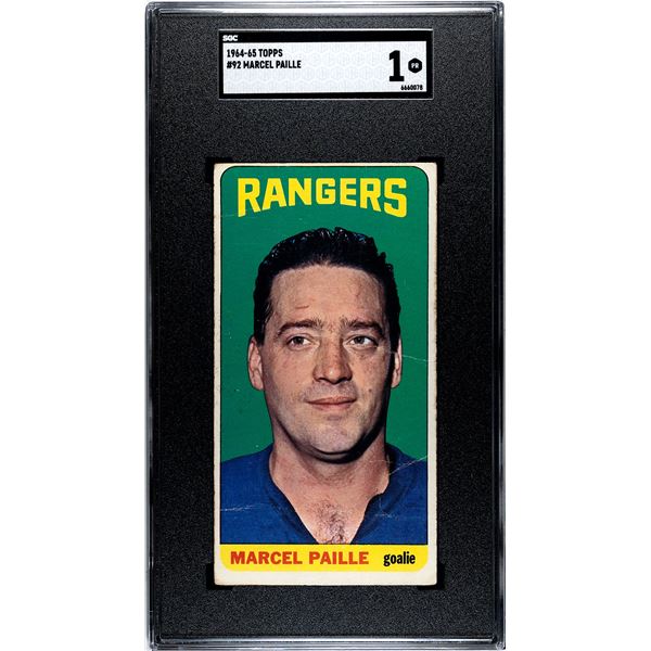 1964-65 Topps #92 Marcel Paille RC - SP (SGC 1)