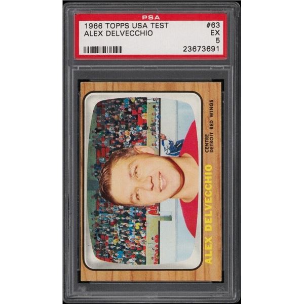 1966-67 Topps USA #63 Alex Delvecchio (PSA 5)