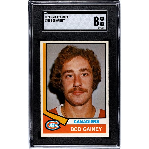 1974-75 O-Pee-Chee #388 Bob Gainey RC (SGC 8)