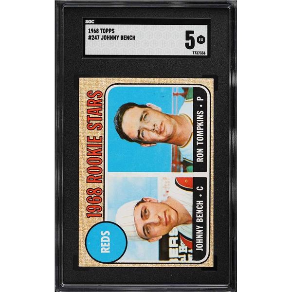 1968 Topps #247 Johnny Bench RC (SGC 5)
