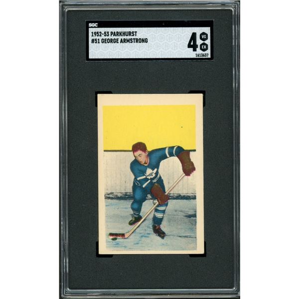 1952-53 Parkhurst #51 George Armstrong RC (SGC 4)