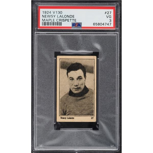 1924-25 Maple Crispette V130 #27 Newsy Lalonde (PSA 3)