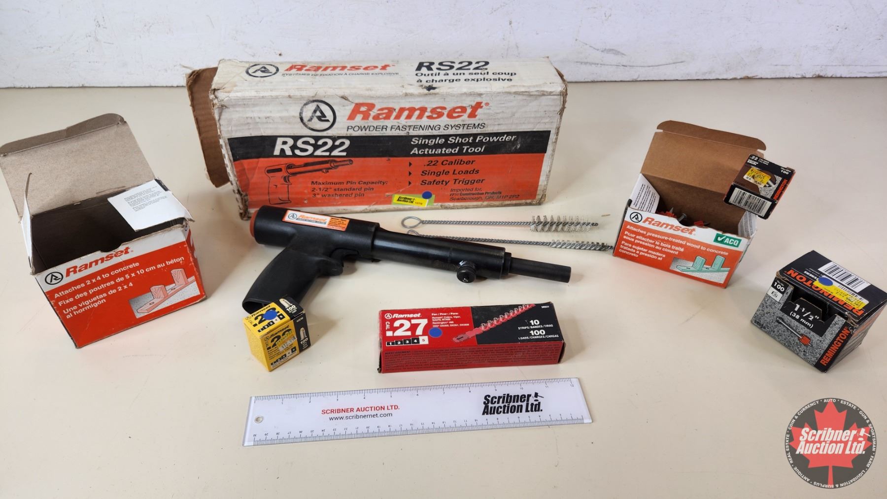 Ramset Mini Ramset RS22 - Single Shot Powder Actuated Tool c/w Variety of Fasteners ...