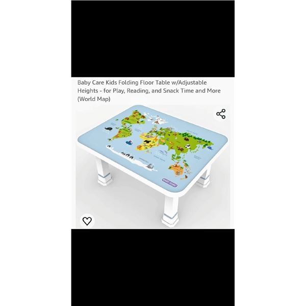Kids World Map Table