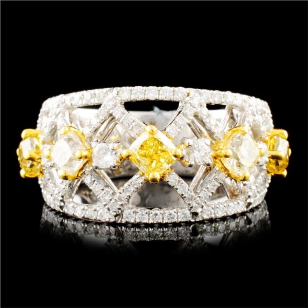 1.71ctw Fancy Diamond Ring in 18K Gold