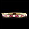 Image 2 : 2.30ctw Ruby & 1.24ctw Diamond Bangle in 18K Gold