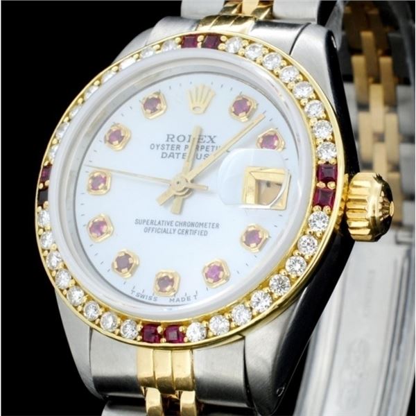 Diamond 1.00ct Rolex Ladies DateJust Watch YG/SS