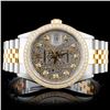 Image 2 : 36MM Rolex DateJust Diamond Watch in YG/SS