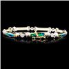 Image 1 : Enamel Diamond Bracelet in 14K Gold